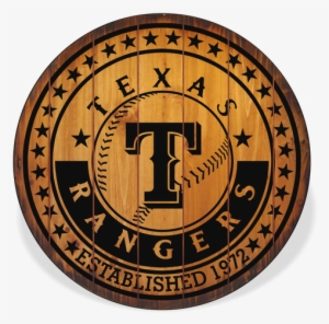 Texas Rangers Barrel Top Sign - Print: 2011 Texas Rangers Team Logo, 14x11in. #1425651