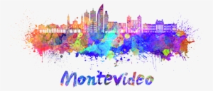 Bleed Area May Not Be Visible - Montreal Skyline In Watercolor #1426351