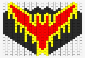 Batman Beyond Kandi Mask Bead Pattern - Batman Beyond Perler Hama #1428012