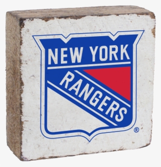 New York Rangers Rustic Block - New York Rangers #1429411