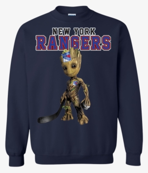 Tee Shirt New York Rangers - Guardians Of The Galaxy Vol. 2 I Am Groot Greeting #1429435