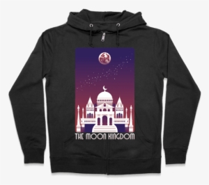 The Moon Kingdom Zip Hoodie - Introvert Hoodies #1429538