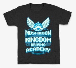 Mushroom Kingdom Driving Academy Kids T-shirt - T-shirt #1429593