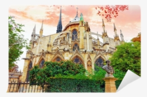 Notre Dame De Paris Cathedral, Garden With Flowers - Notre Dame De Paris #1430117