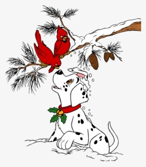 Graphic Transparent Download Christmas Cardinal Clipart - 101 Dalmatians Christmas Family #1430652