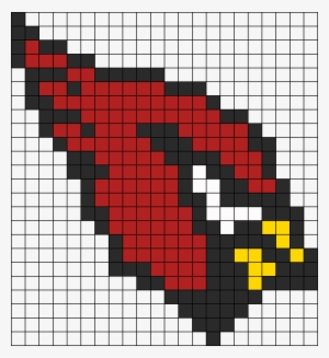 Arizona Cardinals Perler Perler Bead Pattern / Bead - Pixel Art Cardinals Logo #1430681
