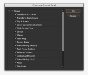 Adobe Indesign Cc - Indesign Control Panel Adjust #1434925