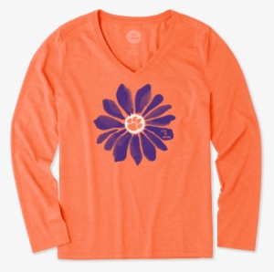 Women's Clemson Tigers Daisy Long Sleeve Cool - Clemson #1436879