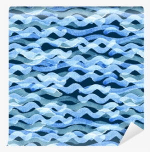 Abstract Watercolor Blue Wave Pattern Wallpaper • Pixers® - Watercolor Painting #1439367