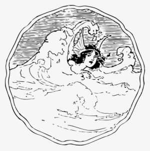 Free Vector Waves Personified Clip Art - Japanese Wave Outline Transparent #1439413