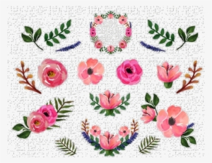 Water Color Clipart Pink Watercolor - Floral Watercolor Clipart Free #1439825