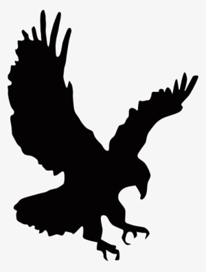 Black And White Landing Right Clip Art At Clker Com - Eagle Flying Clipart #1440264