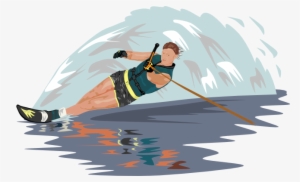 This Beautiful Image Of A Waterskier Is Available As - Slalom Water Skiing Clipart #1440274