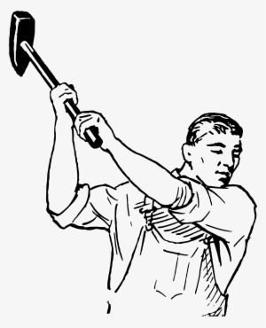 Free - Man With Sledgehammer Clipart #1440464