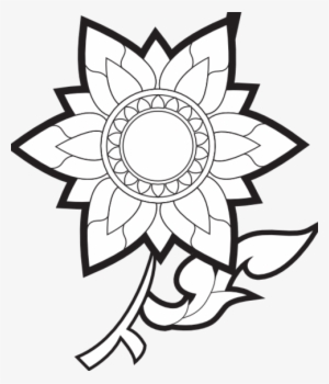 Sunflower Black And White Sunflower Clipart Black And - Flower Drawings #1441062