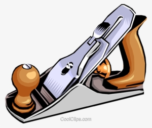 Wood Plane Royalty Free Vector Clip Art Illustration - Carpentry Tools Clip Art #1441505