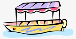 Small Tour Boat Royalty Free Vector Clip Art Illustration - Boat Ride Clip Art #1441798