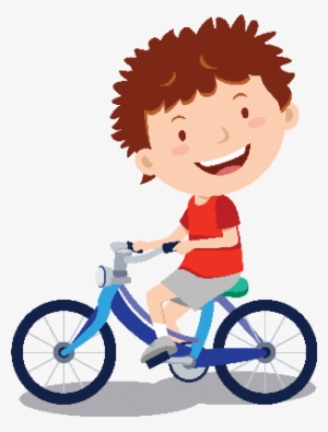 Download Free Printable Clipart And Coloring Pages - Boy On Bike Clipart #1442198