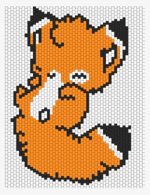 Pixel Art Fox Clipart Pixel Art Bead Pattern - Pixel Art Cute Fox #1442455