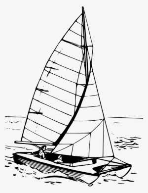 Sailing Boat Clipart Water Vehicle - Catamaran Clipart #1442488