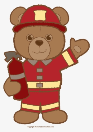 Teddy Bear Clipart Png - Firefighter Bear Cartoon #1442605