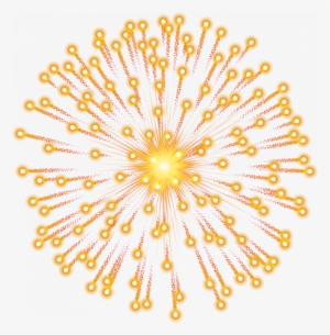 Orange Firework Clipart - Fireworks Png #1442929