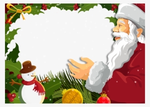Santa Clipart Frame - Santa Claus Frame Png #1443119