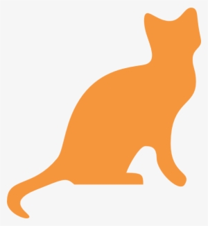 Cat Clipart - Orange Cat Silhouette #1443210