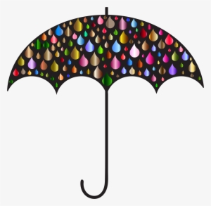 Umbrella Silhouette Clip Art At Getdrawings - Rain Drops Clipart #1443331