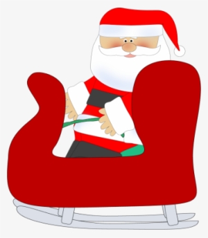 Santa Clipart Chair - Santa In His Sleigh Clipart #1443767