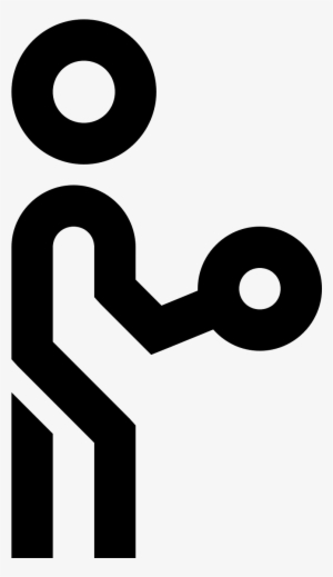 This Icon Is Depicting A Figure Lifting A Dumbbell - Biceps Curl #1444792