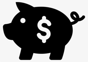 Piggy Bank Saving Tool Side View With Dollars Sign - Save Money Icon Png #1445005