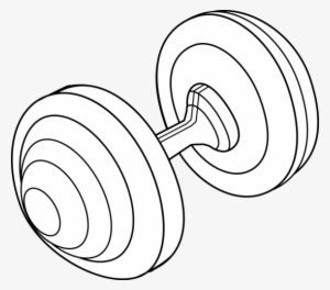Dumbbells Clipart Black And White - Barbell Clipart Black And White #1445047