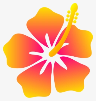 Surfboard Clipart Kid - Hawaiian Flower Clipart #1445517