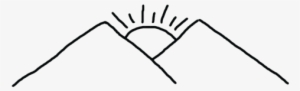 Mountain Draw Png - Mountain With Sun Drawing #1445942