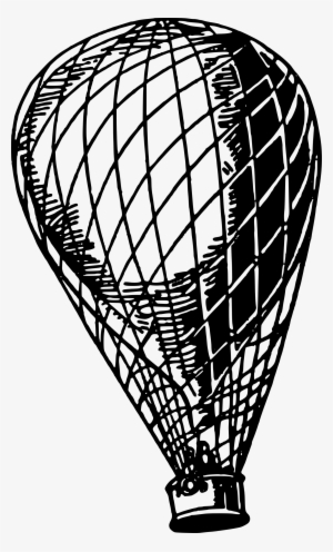 Hot Air Balloon Black And White Clipart Hot Air Balloon - Old Hot Air Balloon #1446246