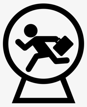 Png File Svg - Businessman Running Wheel Icon #1446280