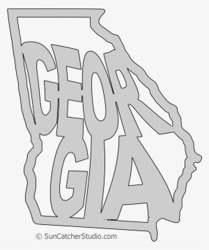 Georgia Map Shape Text, Outline Scalable Vector Graphic - Scalable Vector Graphics #1446631