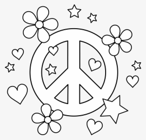 Drawn Peace Sign Color Pencil And In Color Drawn Peace #1446988