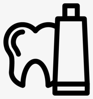 Tooth Outline And Toothpaste Variants Vector - Icono Pasta De Dientes #1446998