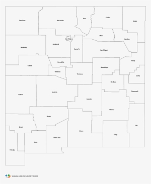 New Mexico Counties Outline Map - Diagram - Free Transparent PNG ...