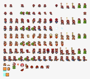 Mario Sprite Sheet - Free Transparent PNG Download - PNGkey