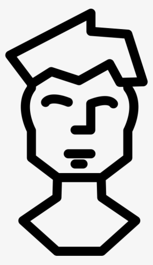 Man Blond Frontal Head Outline Comments - Face #1447439