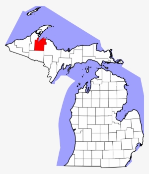 Map Of Michigan Highlighting Baraga County - Washtenaw County Map #1447527