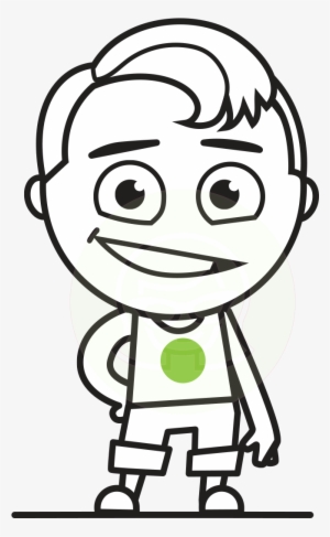 Reggie Full Of Outline Energy - Clipart Black And White Cartoon Characters #1447732