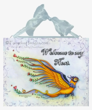 Fantasy Bird Ceramic Tile Plaque - Ceramic #1449803