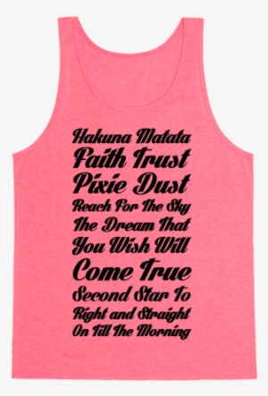 Hakuna Matata Faith Trust Pixie Dust Reach For The - Beach Better Have My Money Tank #1450358