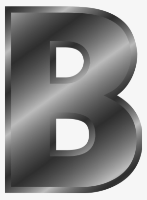 Gold And Silver Letters Png Clipart Royalty Free Library - Silver Letter B #1451866