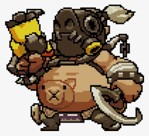 Roadhog Pixel Spray - Overwatch 8 Bit Png #1452425