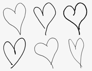 Digital Valentine Hearts Collage Sheet Downloads - Hand Drawn Heart Png #1452579